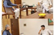 केन्द्रीय मंत्री ज्योतिरादित्य सिंधिया ने रेल मंत्री अश्विनी वैष्णव से की भेंट